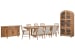 Woodward - Trestle Extendable Dining Table With 8 Arm Chairs, Sideboard And Display Cabinet - Dark Clove / White