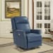 Cavill - Swivel Glider Recliner With Power Recline And Power Headrest - Blue - Leather