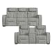 Blitz - 2 Piece Living Room Set (Sofa & Loveseat) - Simba Taupe And Black