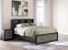 Broachmyn - Queen Lighted Bookcase Panel Bed - Black / Gray