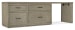 Linville Falls - 96" Desk With Small File, Lateral File And Leg - Gray