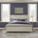 Farmhouse Reimagined - King Sleigh Bed - Antique White / Chestnut Tops