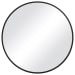 Contemporary Round Mirror - Black Matte