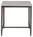 Shybourne - Gray / Aged Bronze - Square End Table