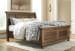 Flynnter - Medium Brown - King Sleigh Bed