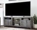 Baystorm - Gray - XL TV Stand w/Fireplace Option