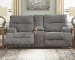 Coombs - Charcoal - Dbl Rec Loveseat W/Console