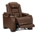 The Man-Den - Mahogany - PWR Recliner/Adj Headrest