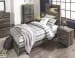 Drystan - Brown / Beige - 6 Pc. - Dresser, Mirror, Chest, Twin Panel Bed