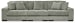 Lindyn - Fog - 3-Piece Sectional Sofa