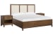 Ridgefield - California King Upholstered Panel Bed With 2 Open Nightstands - Russet / Beige