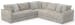 Bucktown - 3 Piece Sectional With Extra Thick Cuddler Seat Cushions - Parchment