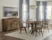 Dovetail - Solid American Oak - Round 48" Table With A Metal Pedestal - Natural
