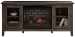 Arlenbry - Gray - LG TV Stand With Faux Firebrick Fireplace Insert
