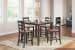 Gesthaven - Drm Counter Table Set (Set of 5) - Natural / Brown