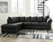 Darcy - Black - Left Arm Facing Corner Chaise, Right Arm Facing Sofa Sectional