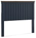 Landocken - Brown / Blue - Full Panel Headboard