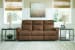 Edenwold - Brindle - 2 Pc. - Reclining Sofa, Reclining Loveseat With Console
