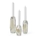 Multifaceted Taper Candleholders (Set of 3) - Crystal