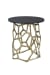 Ariel - Short End Table - Black / Gold