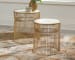 Vernway - White/gold Finish - Accent Table Set (2/cn)