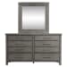 Modern Farmhouse - 5 Piece Bedroom Set (California King Platform Bed, Dresser & Mirror, Chest, Nightstand) - Gray