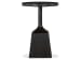 Lindon - Dark Round Pedestal Accent End Table - Coffee Bean