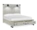 Harper Springs - Complete Queen Panel Storage Bed - Silo White