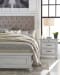 Kanwyn - Whitewash - 6 Pc. - Dresser, Mirror, Chest, California King Panel Upholstered Bed