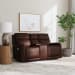 Alister - Power Gliding Loveseat With Console, Power Headrests & Lumbar - Burnt Umber