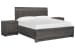 Kinsley - King Panel Bed With 2 Nightstands - Black Heron