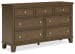 Shawbeck - Medium Brown - 6 Pc. - Dresser, Mirror, Chest, King Panel Bed