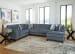 Maxon Place - Navy - 3-Piece Sectional With Raf Corner Chaise