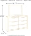Derekson - Multi Gray - 6 Pc. - Dresser, Mirror, King Panel Bed With 2 Storage Drawers