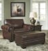 Roleson - Walnut - 2 Pc. - Chair And A Half With Ottoman