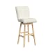 Cambrie - Upholstered Swivel Bar Stool With Boucle (Set of 2) - Beige / Natural