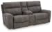 Next-Gen Durapella - Slate - 3-Piece Power Reclining Sectional Loveseat With Console