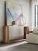 Eleana - Marble Top Console Table - Medium Wood