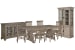 Tinley Park - Extendable Rectangular Dining Table With 6 Side Chairs, Server And Dining Cabinet - Dove Tail Gray