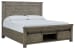 Brennagan - Gray - King Panel Bed With Footboard Storage