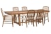 Woodward - Trestle Extendable Dining Table With 4 Side Chairs And 2 Arms Chairs - Dark Clove / White