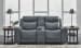 Mindanao - Steel - Power Reclining Loveseat with Console /Adj Hdrst