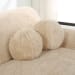 Abide - Ball Sheepskin Pillows (Set of 2) - Beige