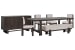 Tauren - Trestle Dining Table With 4 Upholstered Side Chairs, Bench And Buffet - Coffee Bean / Beige