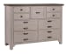 Bungalow 9 Drawer Master Dresser Finish Shown - Dover Grey/Folkstone (Two Tone)