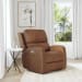 Linden - Power Swivel Gliding Recliner With Power Headrest, Lumbar, Heat & Massage - Caramel