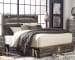 Drystan - King Panel Bed With 2 Side Drawers - Brown / Beige
