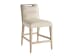 Sunset Key - Greer Channeled Upholstered Counter Stool - Light Beige