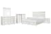 Juniper Hill - King Panel Storage Bed, 2 Nightstands, Double Drawer Dresser With Landscape Mirror And Door Chest - Whisper White
