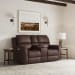 Henry - Power Reclining Loveseat With Console & Power Headrests & Lumbar - Burnt Umber